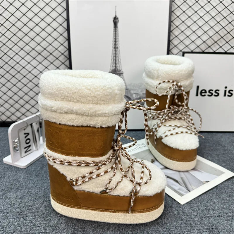 Bota de Inverno Aveludada Antiderrapante- Coleção SKI