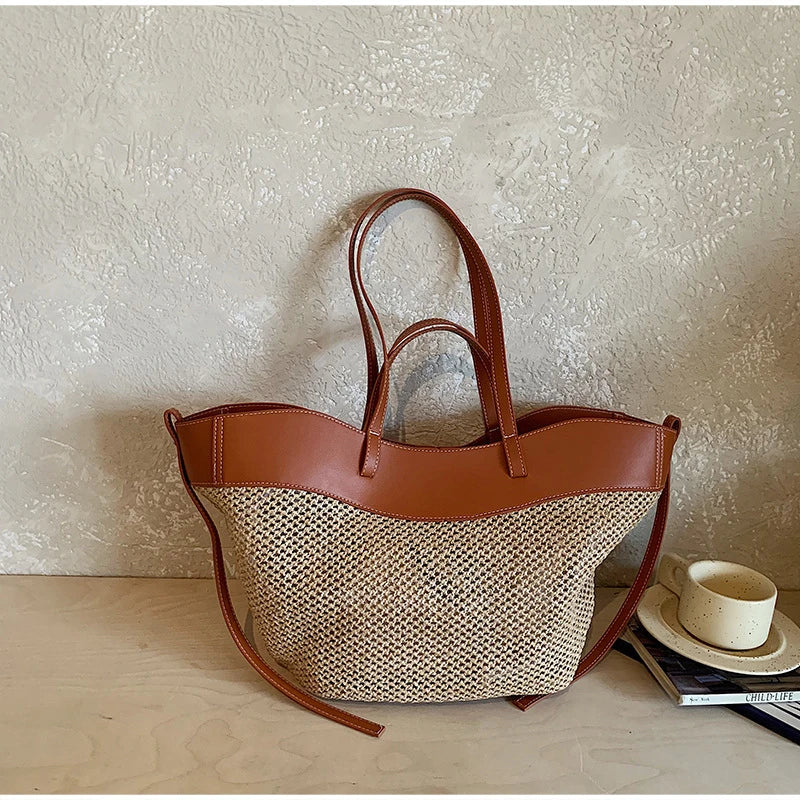 Bolsa Palha Trançada - Elegância e Sofisticação