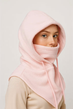 Gorro Térmico de Inverno com Protetor Facial e Cachecol Integrado – Fleece Corta-Vento