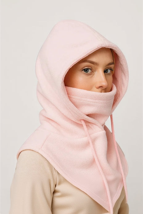 Gorro Térmico de Inverno com Protetor Facial e Cachecol Integrado – Fleece Corta-Vento