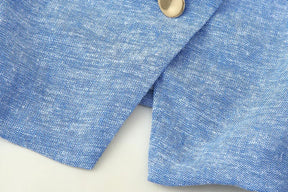 Conjunto – Colete Sem Mangas com Botões + Calça Reta com Cinto, Look Casual Chic 2 Peças