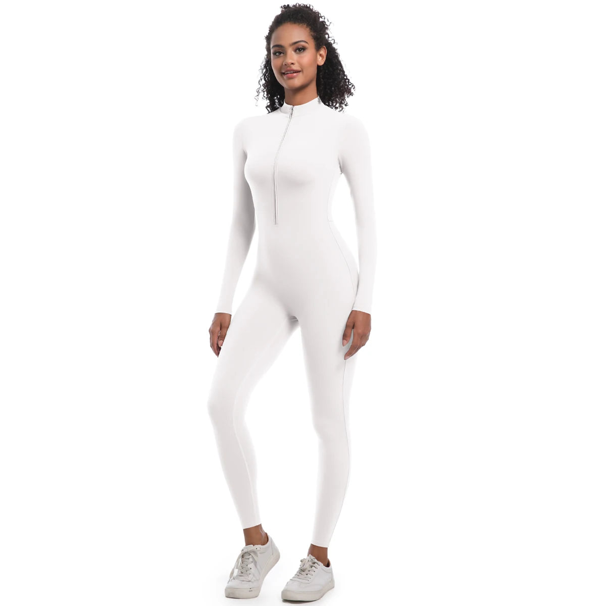 Macacão Fitness Feminino com Zíper Frontal – Modelagem Anatômica e Performance Elegante