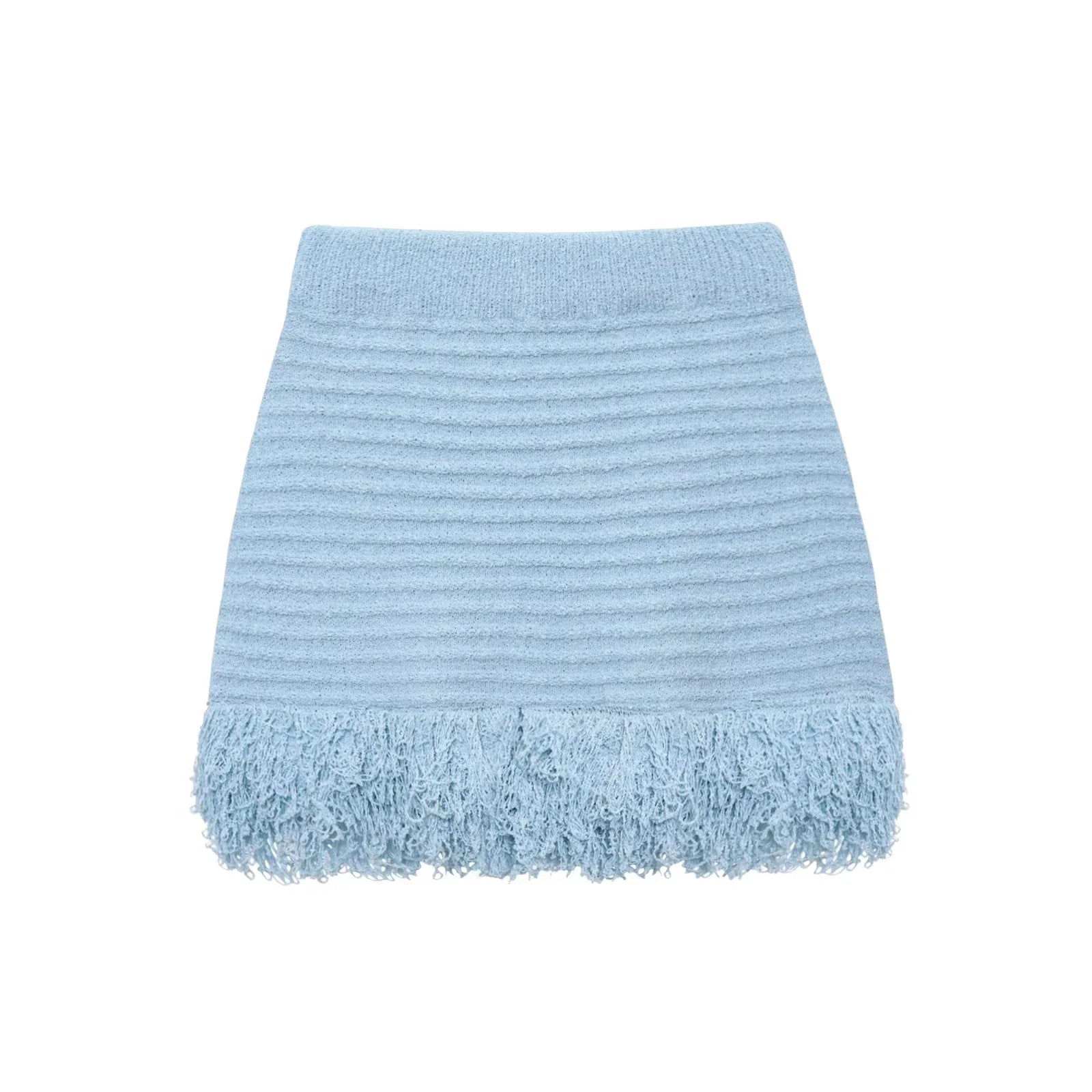 Conjunto em Tricô Vazado – Saia Mini + Camisa