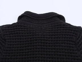 Conjunto em Tricô Vazado – Saia Mini + Camisa
