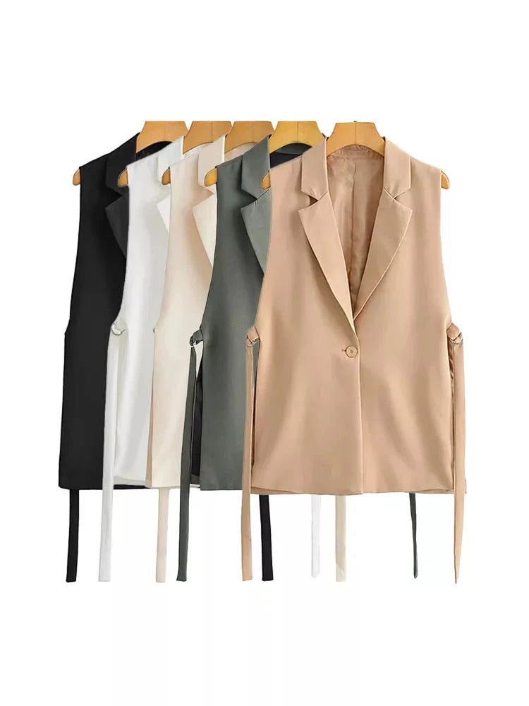 Colete com Cinto Alfaiataria - Novidade