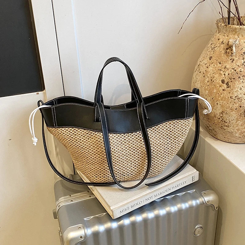Bolsa Palha Trançada - Elegância e Sofisticação