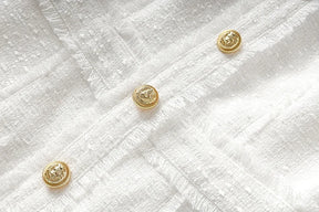 Vestido tweed tecido de luxo qualidade