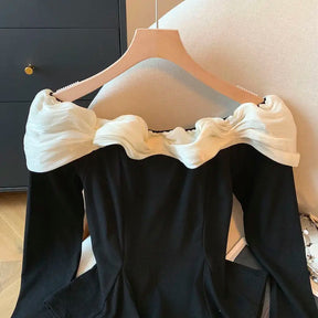 Blusa Elegante com Decote Ombro a Ombro e Detalhe Recortado