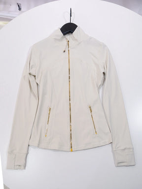 Conjunto Esportivo Feminino com Zíper Dourado e Calça Modeladora