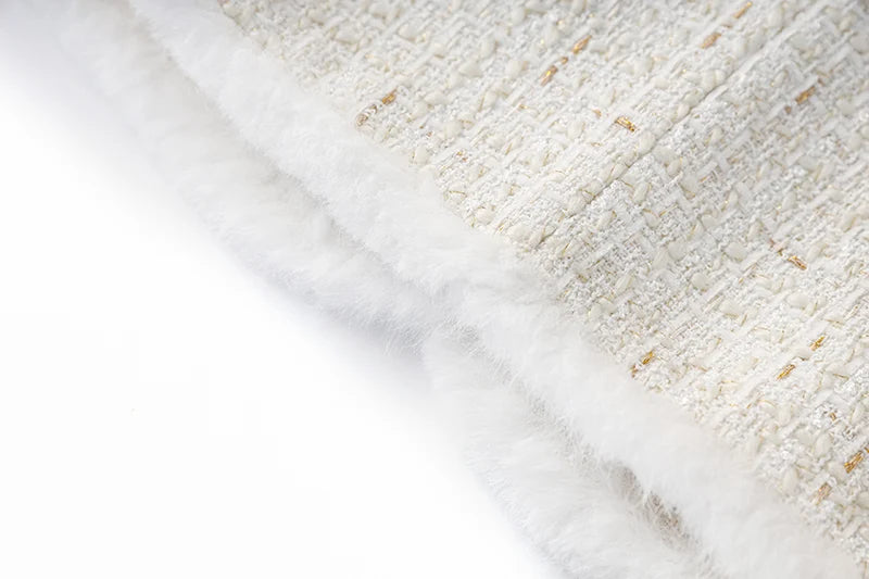 Blazer Tweed Com Cinto - Elegante