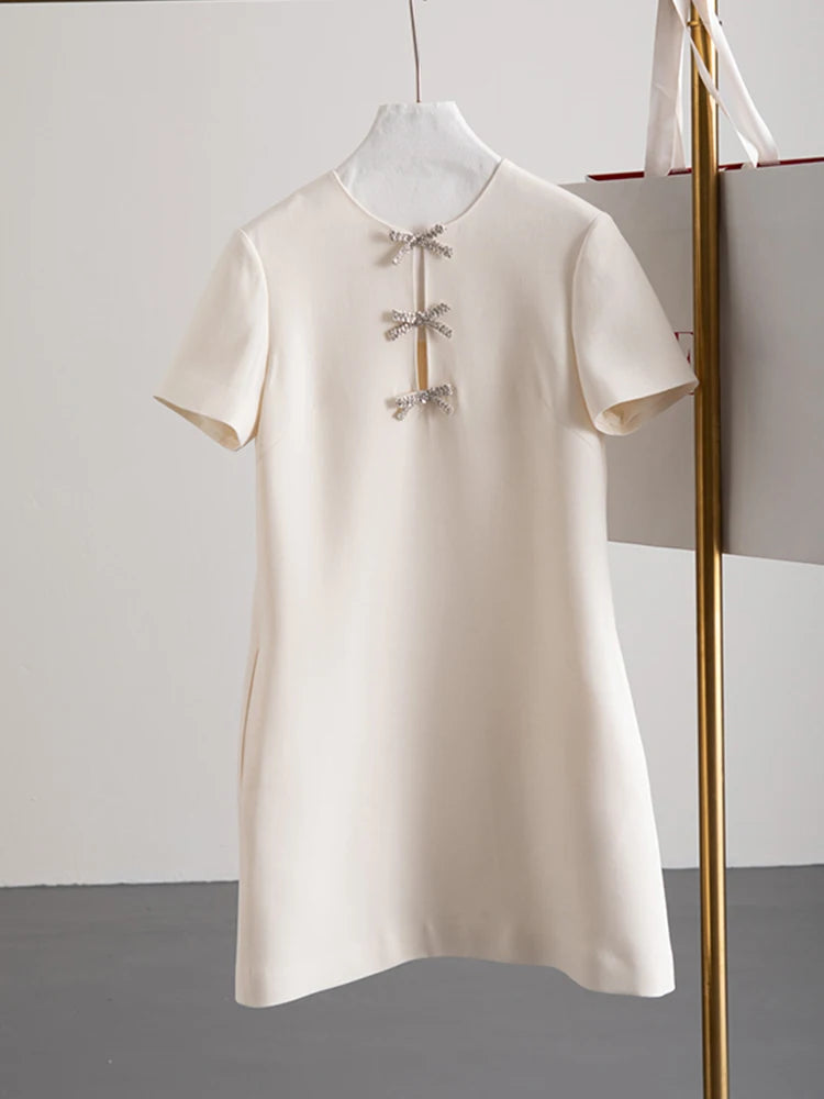 Vestido Com detalhe Laco Alfaiataria