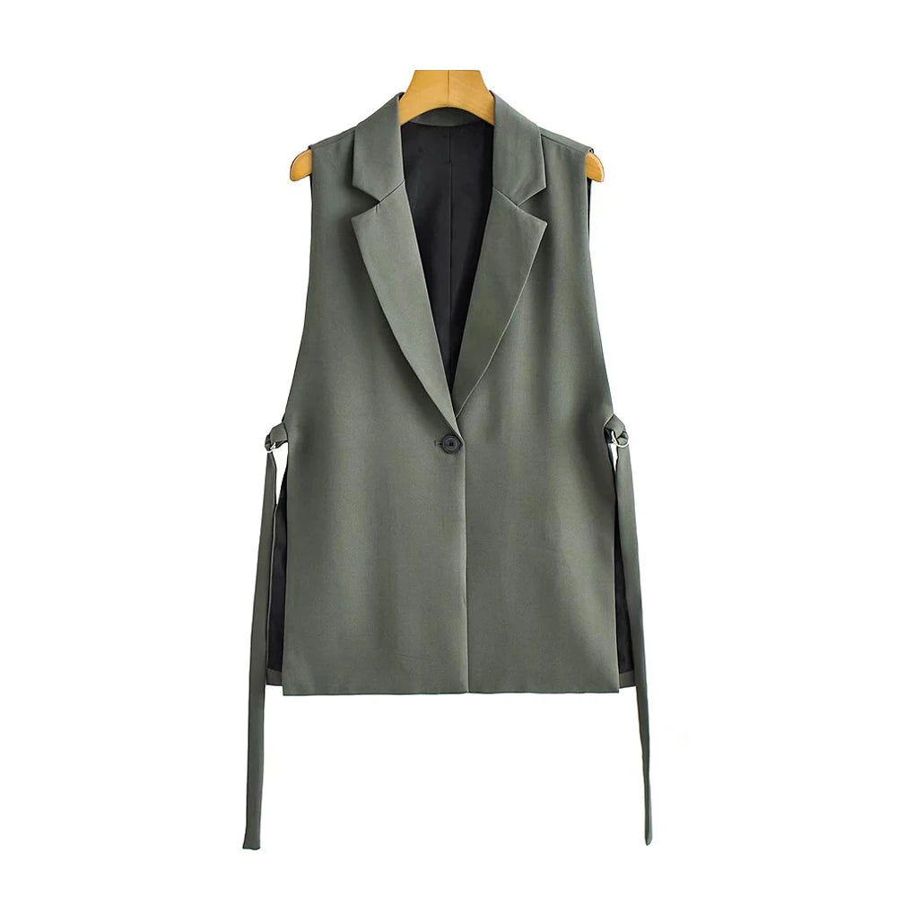 Colete com Cinto Alfaiataria - Novidade