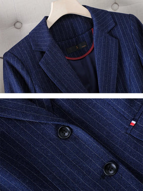 Conjunto Blazer Alongado Com Risca Giz