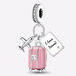 Berloque de Prata 925 – Coração, Flor, Trevo e Tartaruga