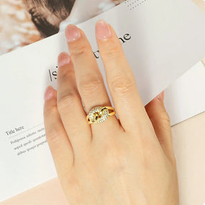 Anel de Luxo – Banhado a Ouro 14k