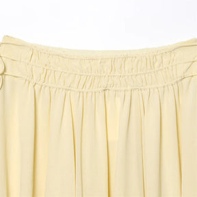 Conjunto Camisa com Babados & Saia Midi Casual Primavera/Verão