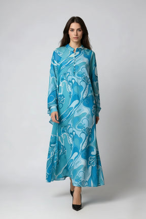 Vestido Longo Fluido Estampado