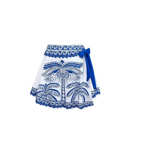 Conjunto Maiô de Praia Floral com Modelagem Modeladora e Saia