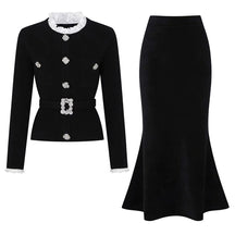 Conjunto Executivo Rosa: Casaco Estruturado e Saia Sereia Midi – Elegância