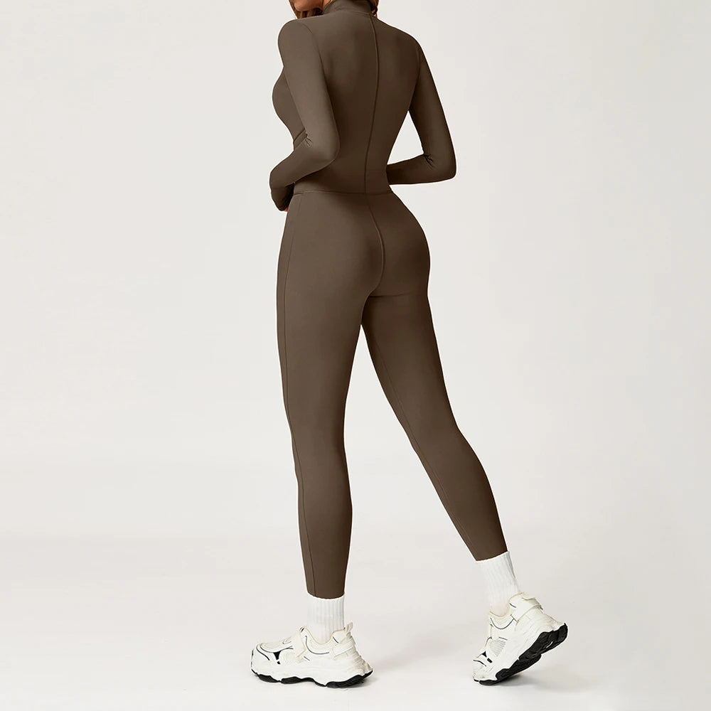 Macacão Térmico de Inverno com Forro Aconchegante e Modelagem Esculpida – Peça Única para Treino, Conforto e Estilo