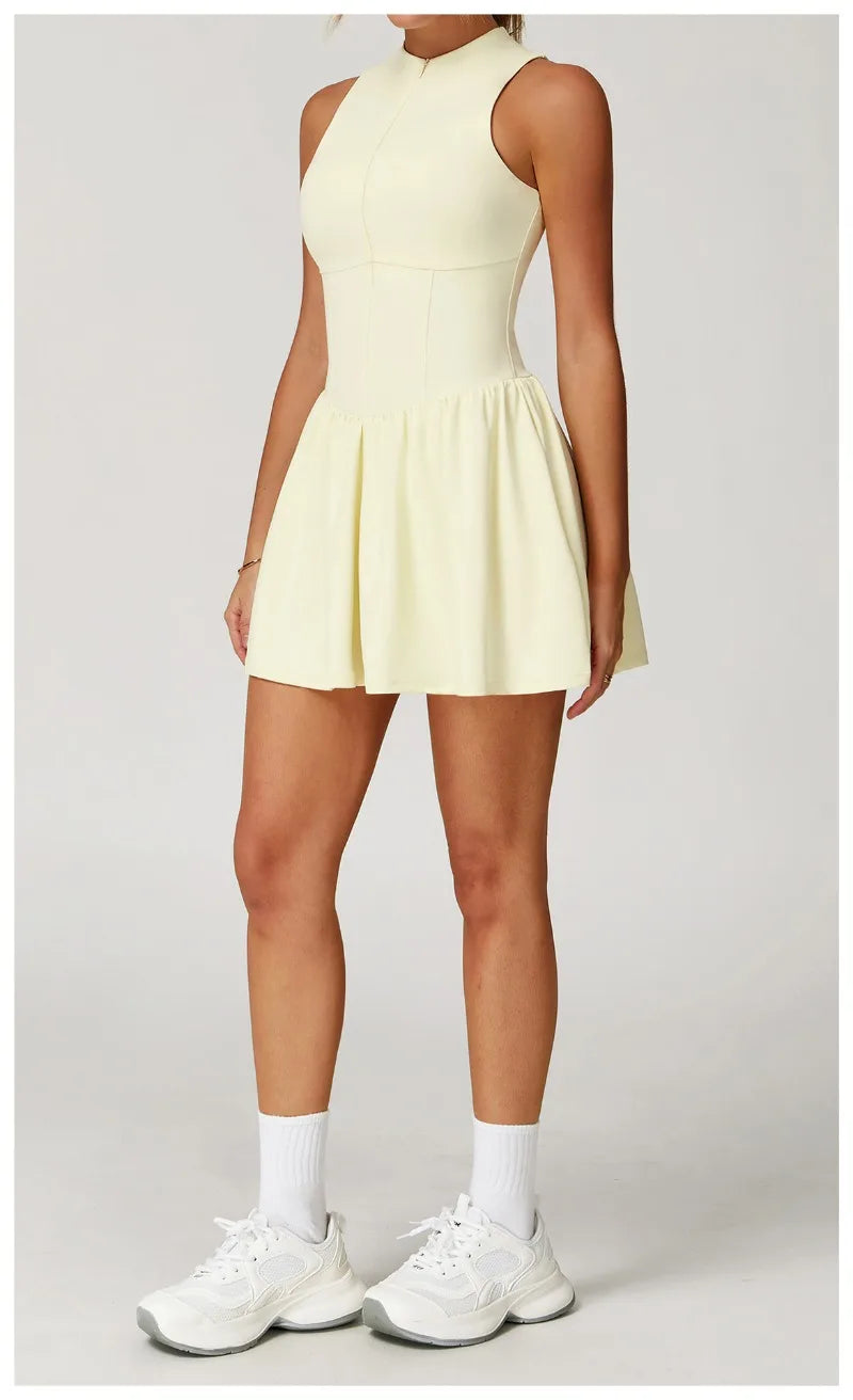 Vestido Esportivo com Saia Integrada – Conforto, Antiamassado e Secagem Rápida