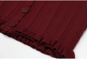 Conjunto Elegante em Tricot com Manga Curta e Saia