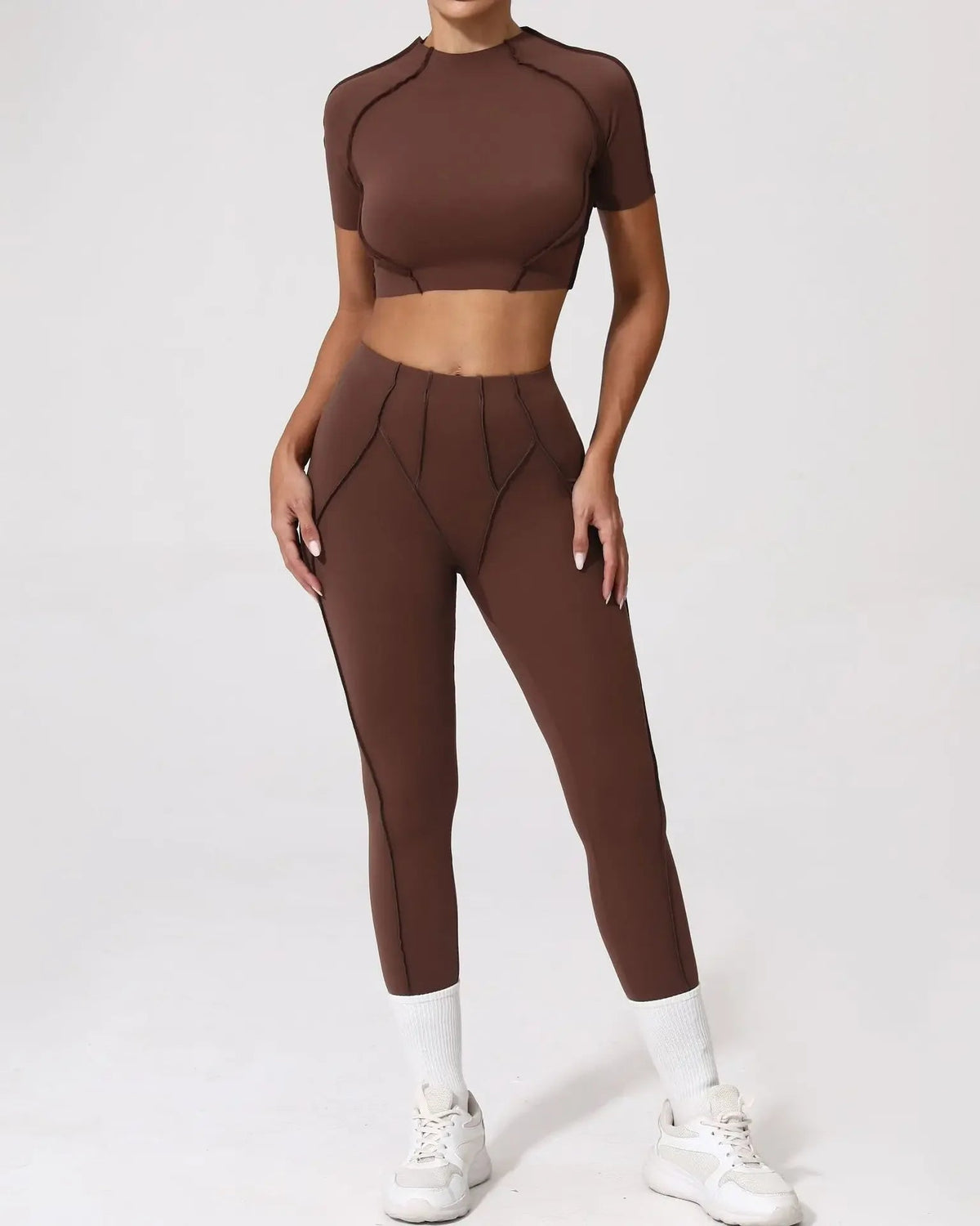 Conjunto Fitness Feminino – Legging + Blusa Manga curta | Conforto, Elasticidade e Performance