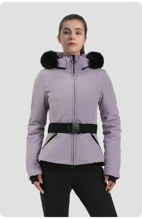 Jaqueta Feminina de Inverno para Ski e Snowboard – impermeável, Capuz e Tecnologia Corta-Vento
