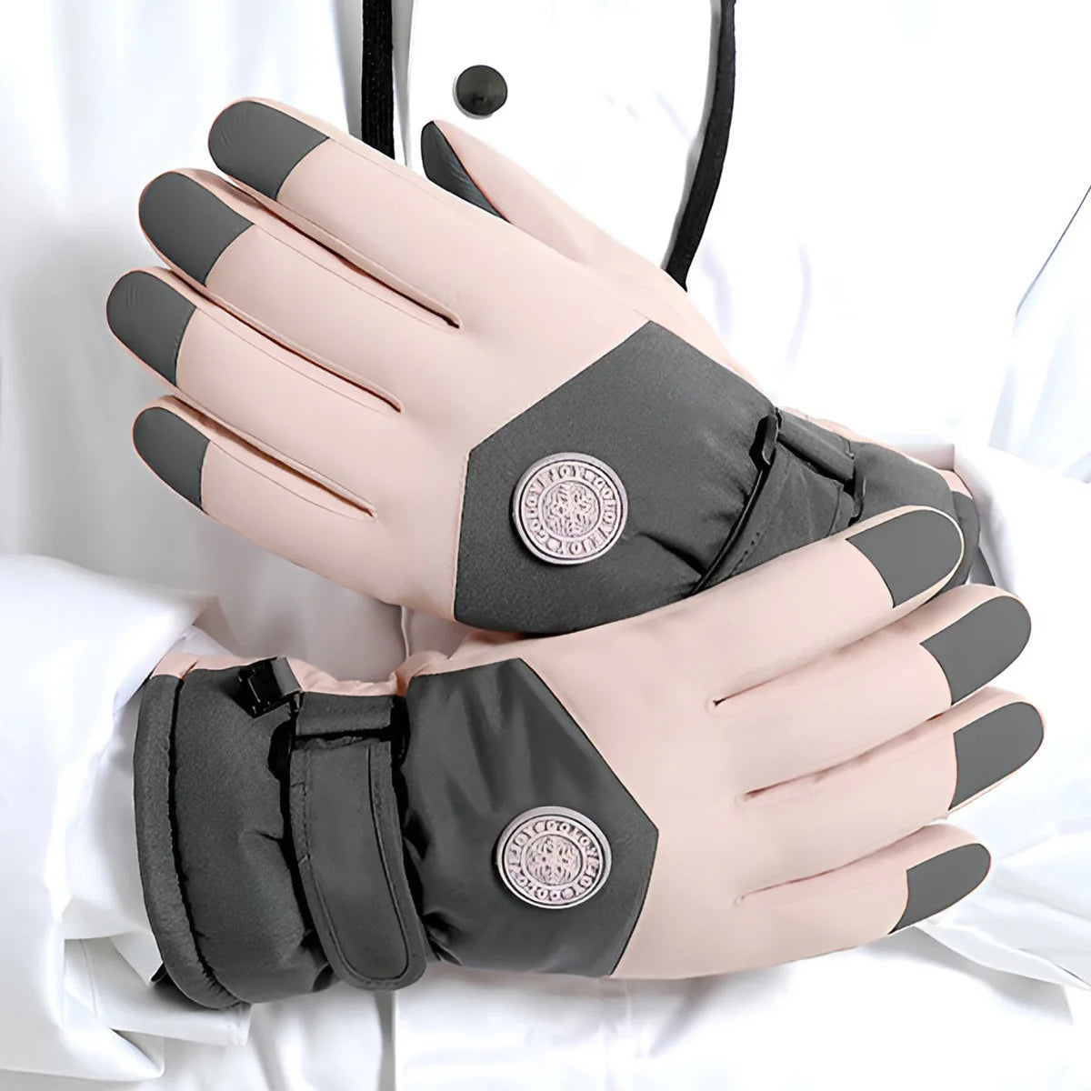 Luvas de Inverno para Esportes com Isolamento Térmico e Proteção Antiderrapante