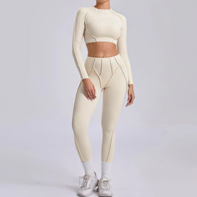 Conjunto Fitness Feminino  – Legging + Blusa Manga Longa | Conforto, Elasticidade e Performance