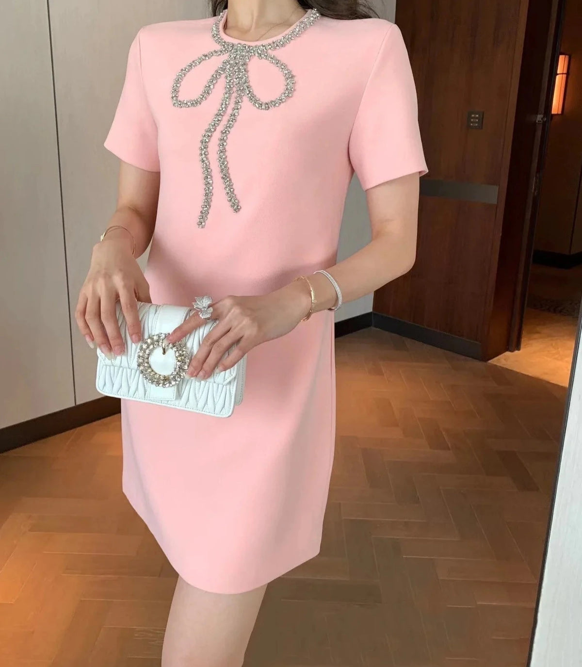 Vestido Bordado Cristal - elegante