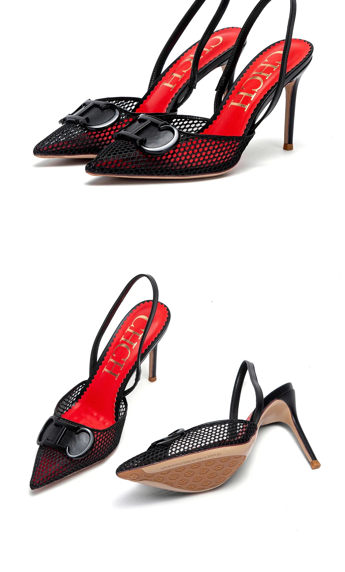 Sandálias CHCH de Salto Alto – 9cm, Elegância e Conforto