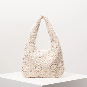Bolsa de Ombro Trançada Vazado Artesanal – Estilo Premium para Praia e Viagens