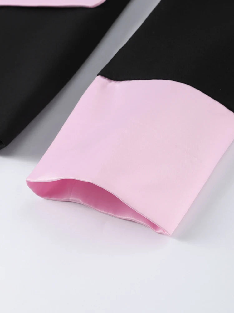 Conjunto Elegante – Blazer com Laço e Saia Mini A-Line