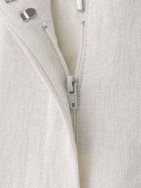 Conjunto de Blazer com Laço e Calça Cintura Alta – Elegância Sofisticada para a Meia-Estação