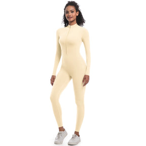 Macacão Fitness Feminino com Zíper Frontal – Modelagem Anatômica e Performance Elegante