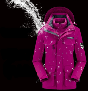 Conjunto Feminino para Ski e Snowboard – Jaqueta Acolchoada com Calça Impermeável e Proteção Térmica