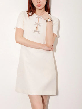 Vestido Com detalhe Laco Alfaiataria