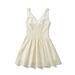 Vestido Prairie Chic – Floral Bordado, Mini, Verão