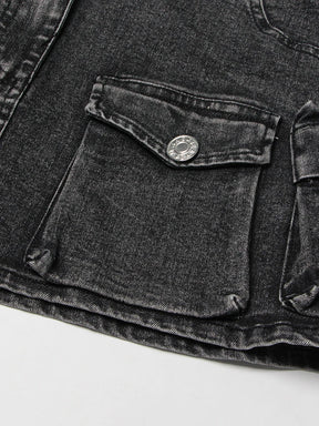 Conjunto Jeans top e saia cargo  - Novidade