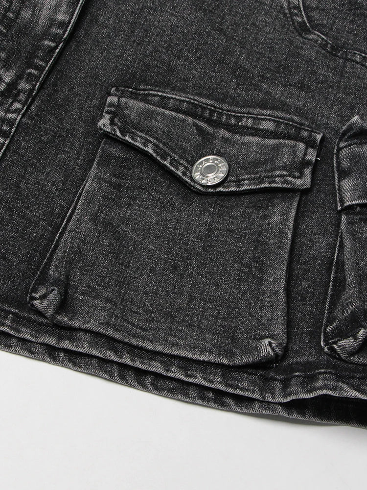 Conjunto Jeans top e saia cargo  - Novidade