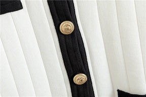 Conjunto Tricô Saia e Cardigan