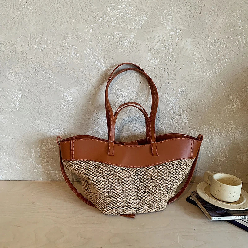 Bolsa Palha Trançada - Elegância e Sofisticação