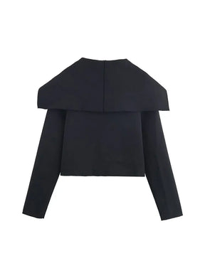 Cardigan Modal Curto com Gola Marinheiro Imponente