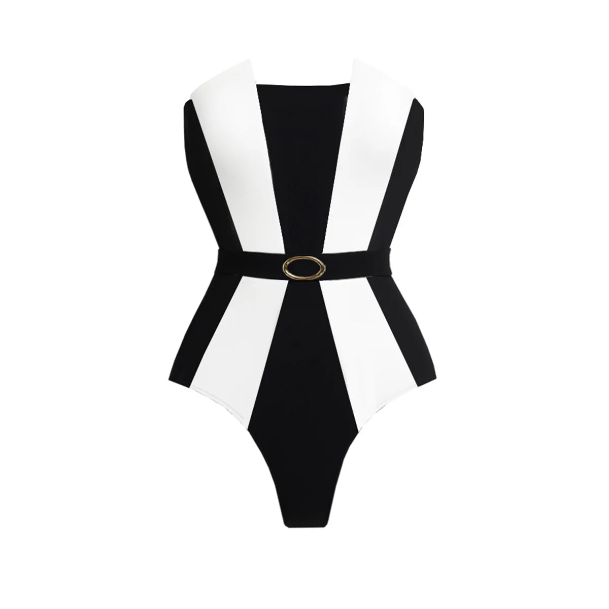 Conjunto de Biquíni Tomara que Caia Bicolor Preto e Branco