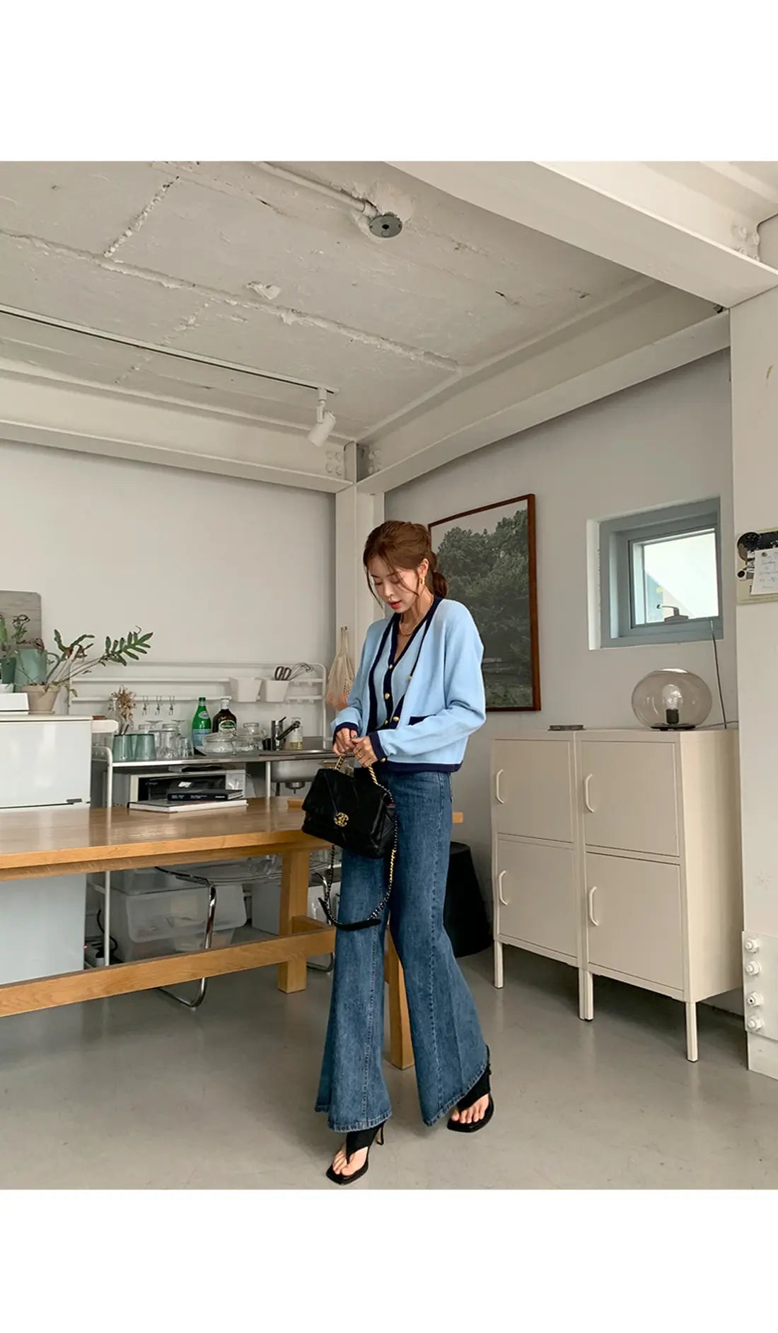 Conjunto Cardigan e Regata tricô