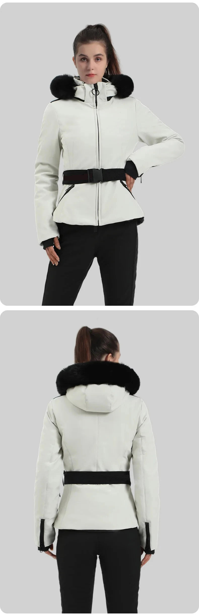 Jaqueta Feminina de Inverno para Ski e Snowboard – impermeável, Capuz e Tecnologia Corta-Vento