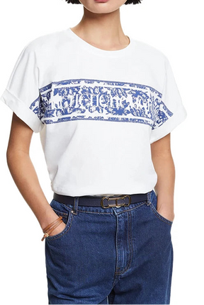 Camiseta CHCH Feminina Clássica em Algodão com Estampa Tipográfica