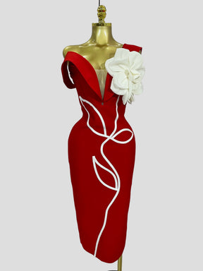 Vestido Longo Elegância Floral com Ombros à Mostra – Silhueta de Impacto