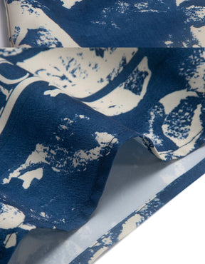 Vestido CHCH em Linha A com Estampa Atemporal e Decote em V Elegante